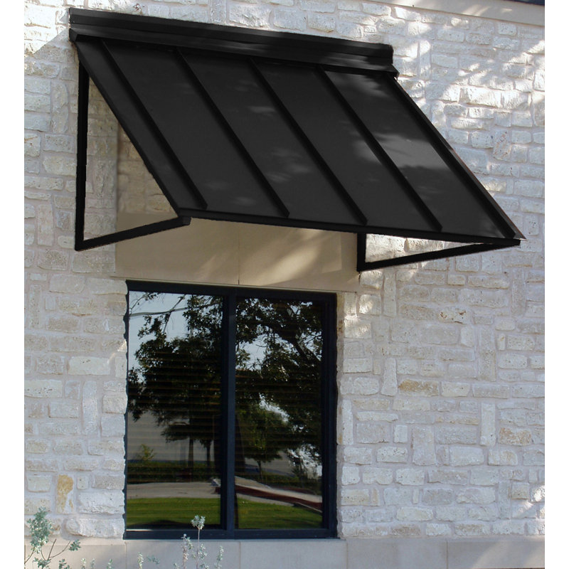 Awntech Houstonian 8 ft. W x 3 ft. D Metal Standard Window Awning Wayfair